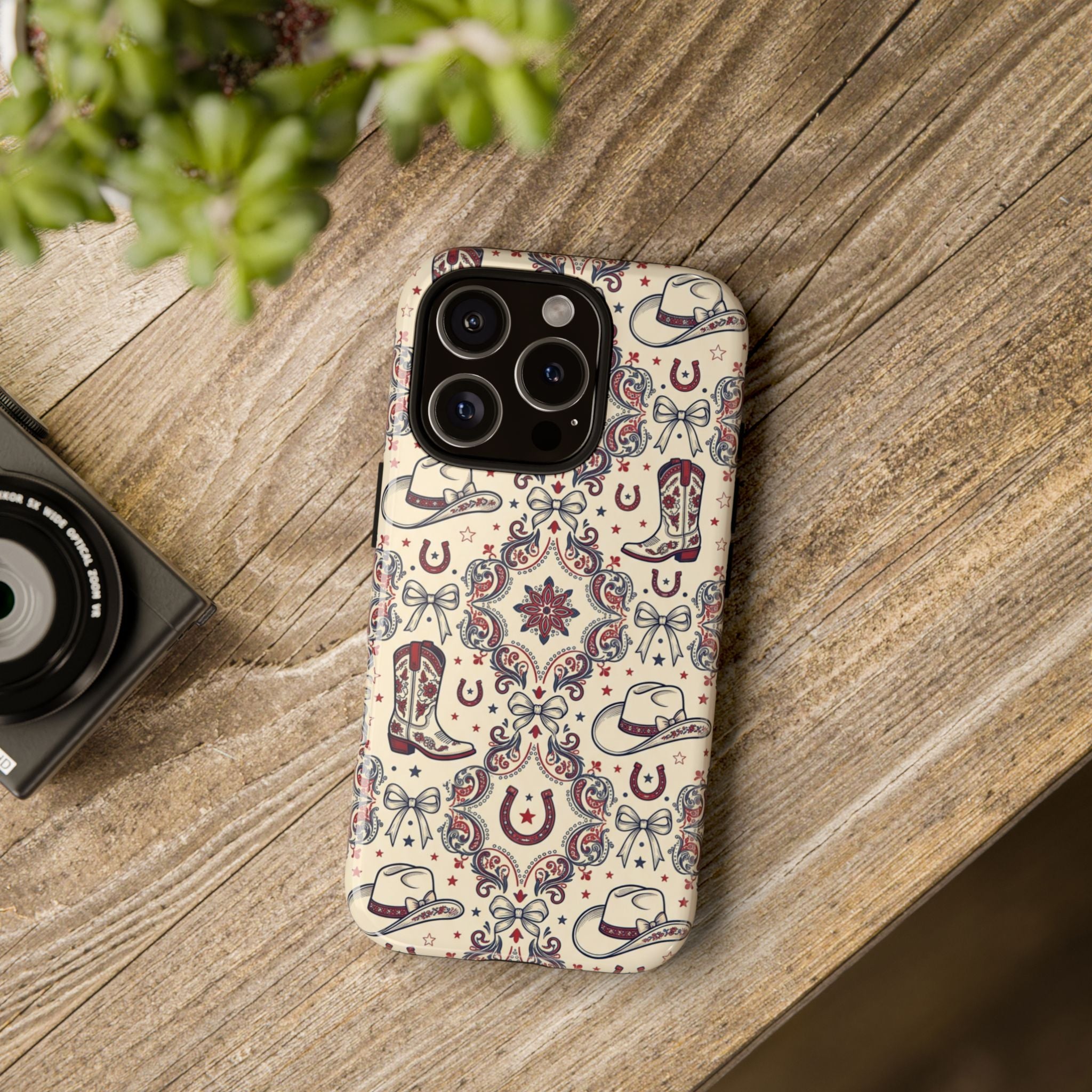 Americana Cowgirl Coquette Phone Case Printify