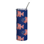 20oz Stainless Steel Tumbler — American Flag Fish Printify