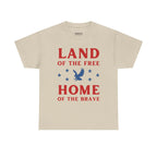 Land of the Free Home of the Brave Eagle Patriotic T-Shirt Printify