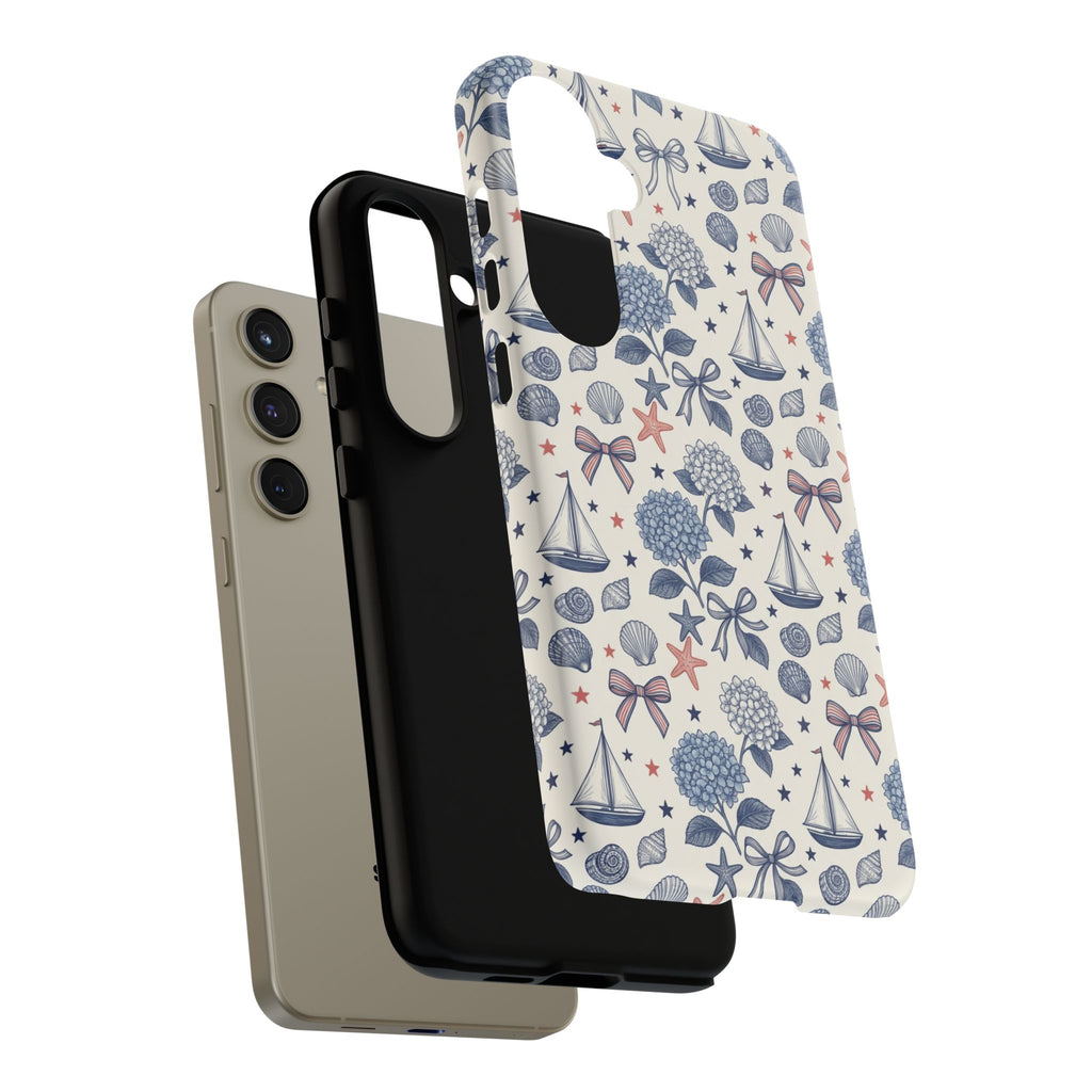 Coastal Americana Hydrangea Phone Case Printify