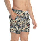 1776 Vintage Camo Swim Trunks — Patriotic Retro Military Print