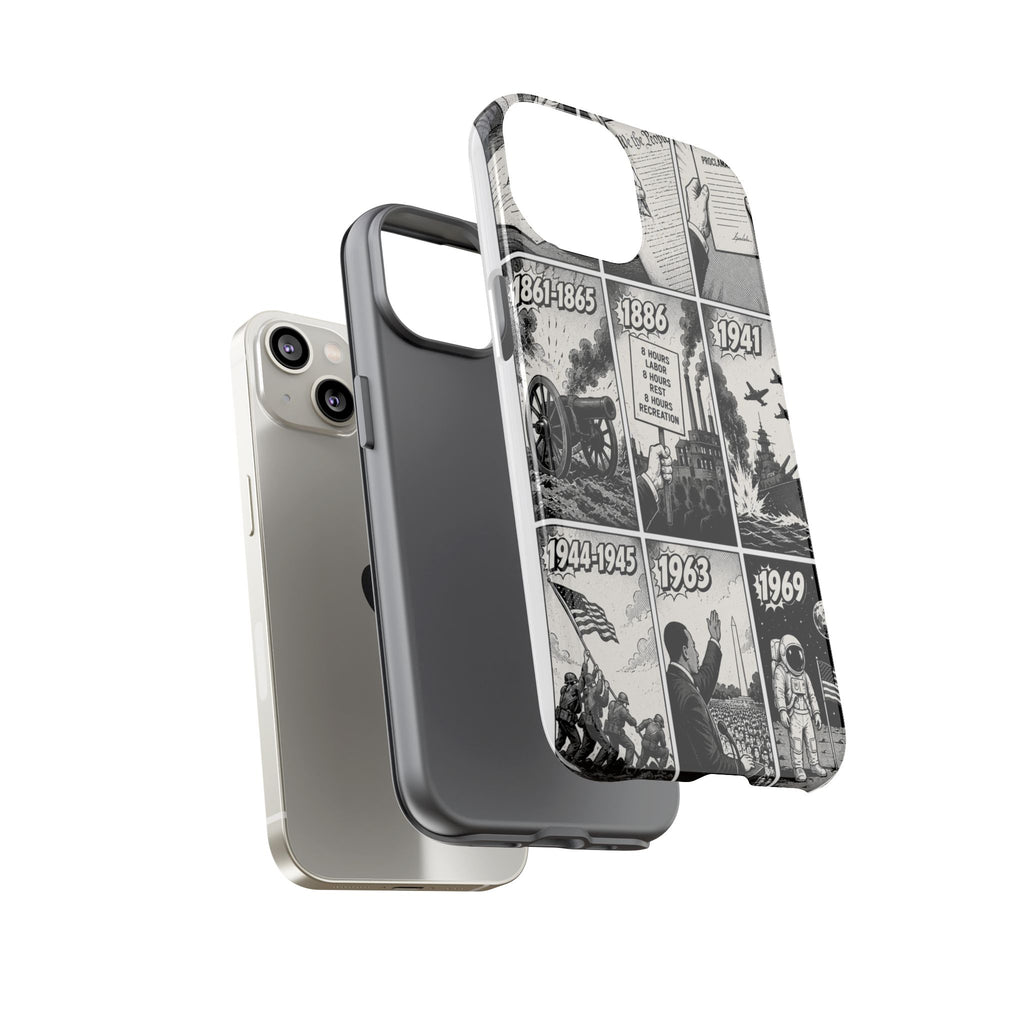 America Through the Ages Comic History Phone Case Printify