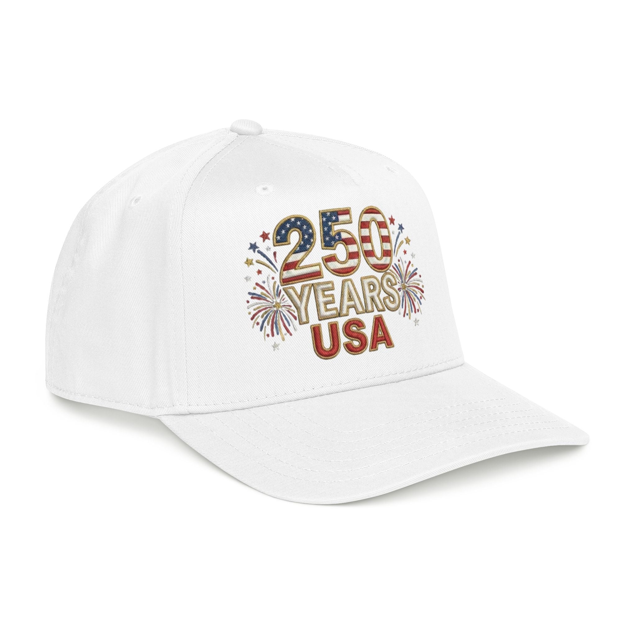"250 YEARS" Patriotic Baseball Cap – America 250 Snapback Hat (Light Colors)