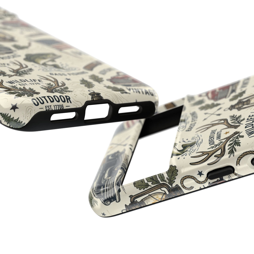 Patriotic Outdoors Phone Case – Bass Fishing & Vintage Americana Case Printify