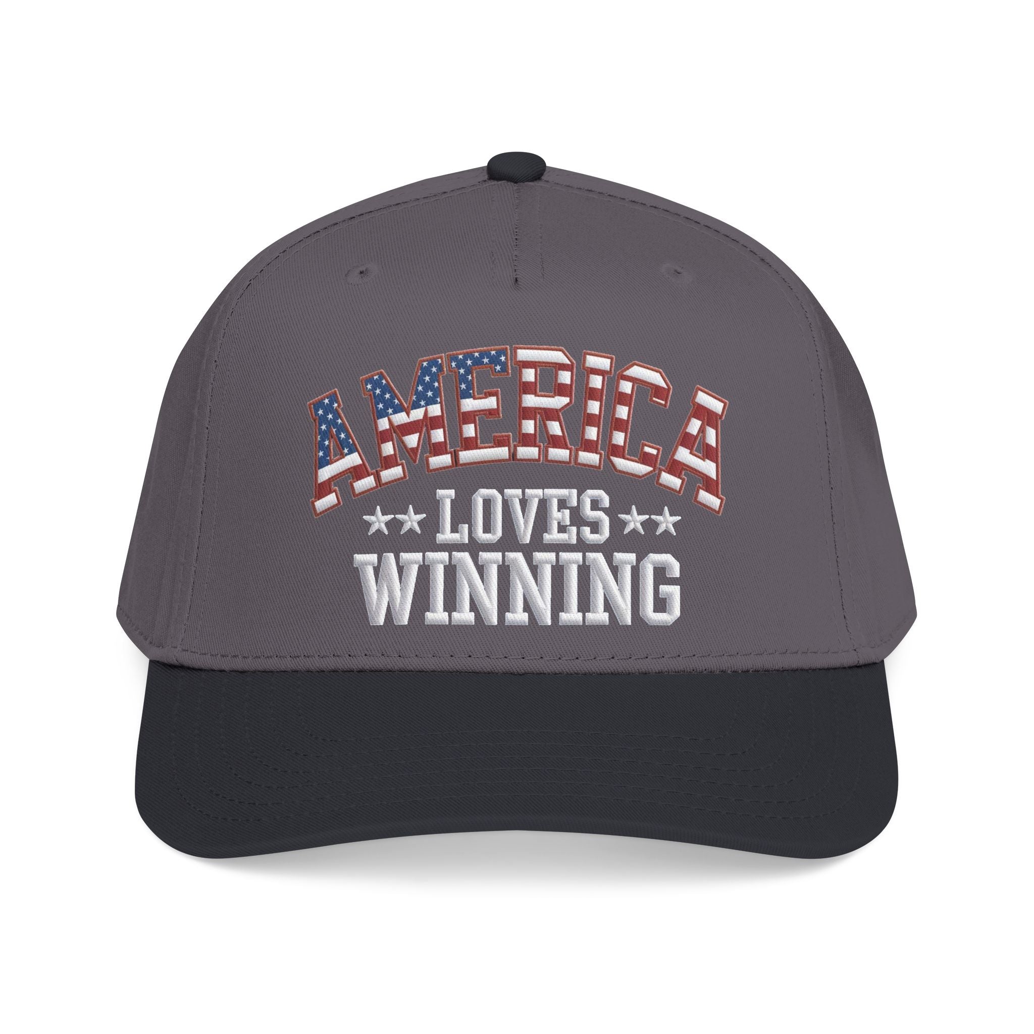 America Loves Winning Patriotic Hat – American Flag Cap