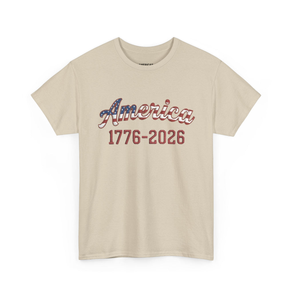 "America 1776–2026" Patriotic Unisex Cotton T-Shirt Printify