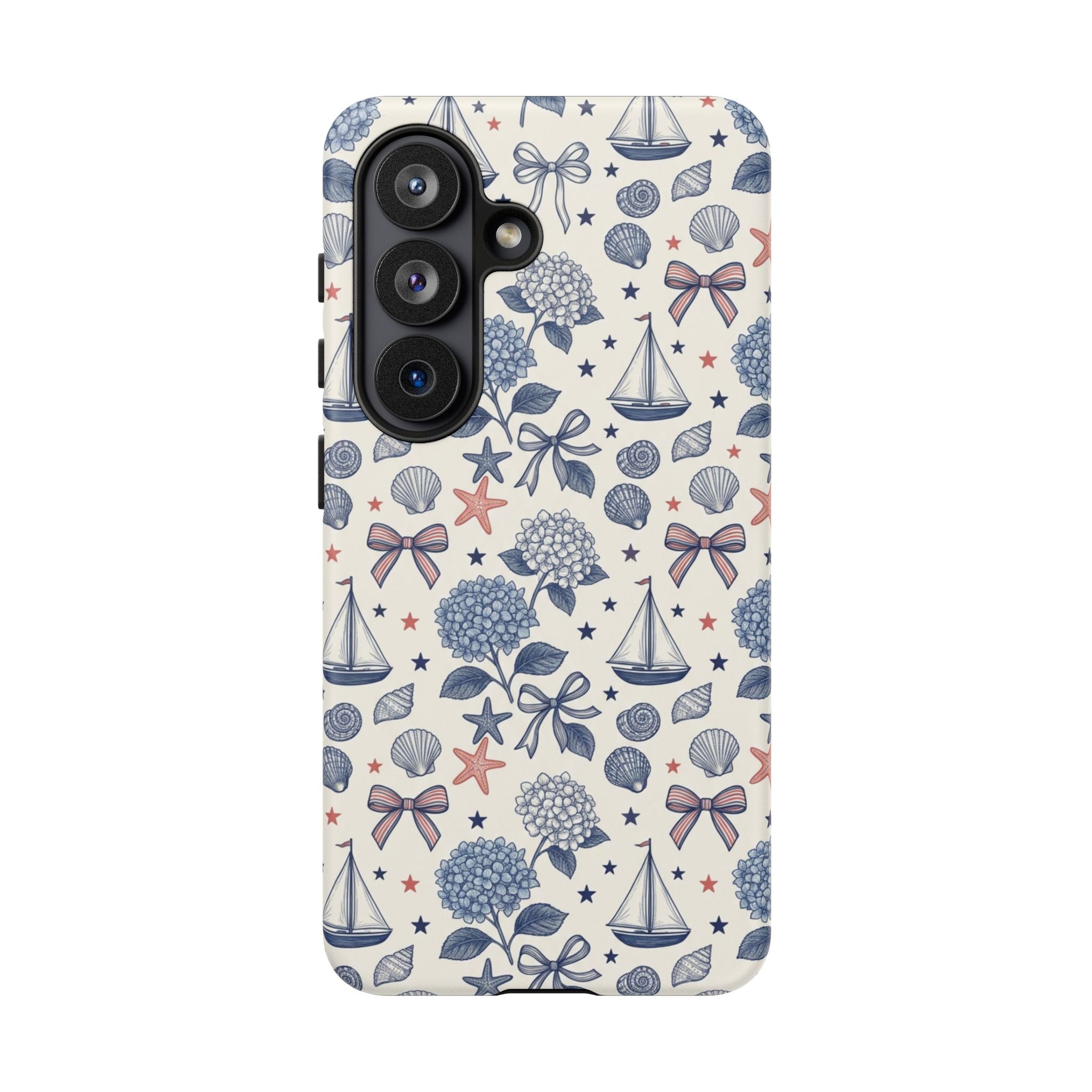 Coastal Americana Hydrangea Phone Case Printify