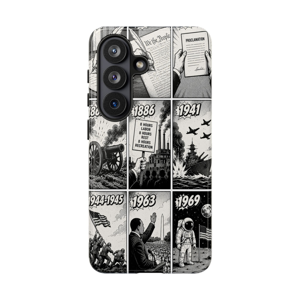 America Through the Ages Comic History Phone Case Printify