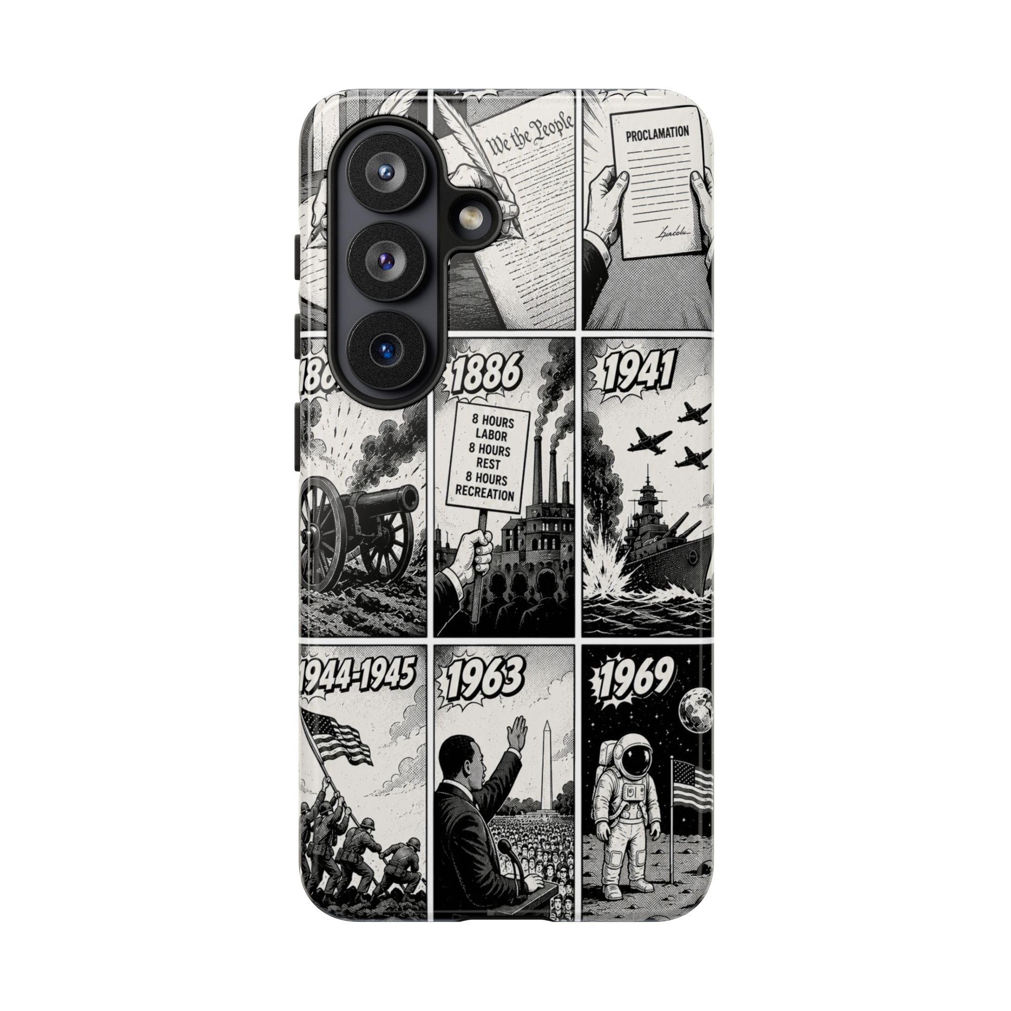 America Through the Ages Comic History Phone Case Printify
