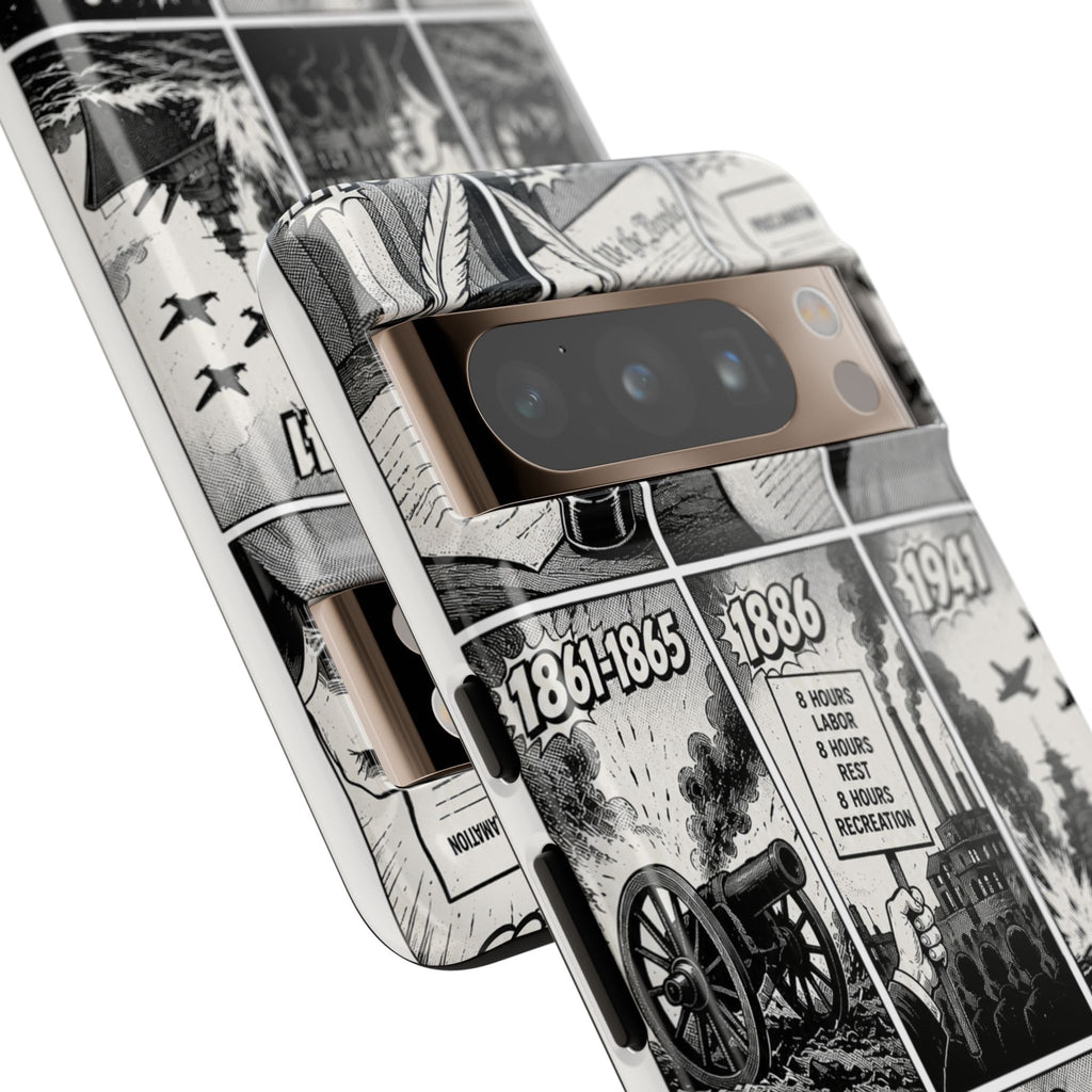 America Through the Ages Comic History Phone Case Printify