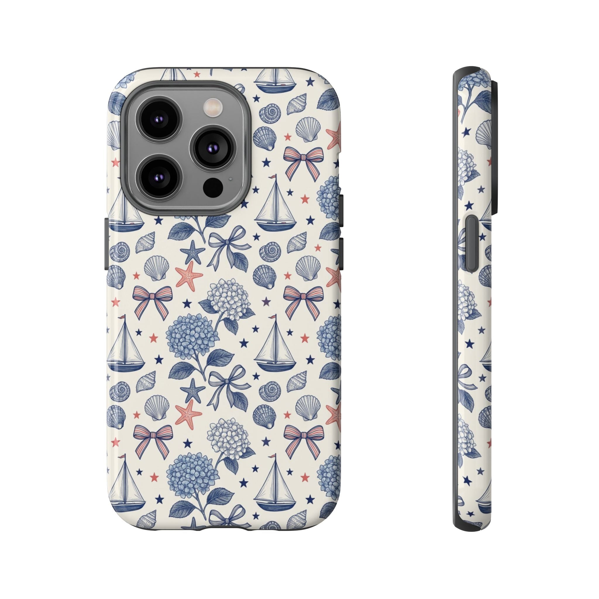 Coastal Americana Hydrangea Phone Case Printify
