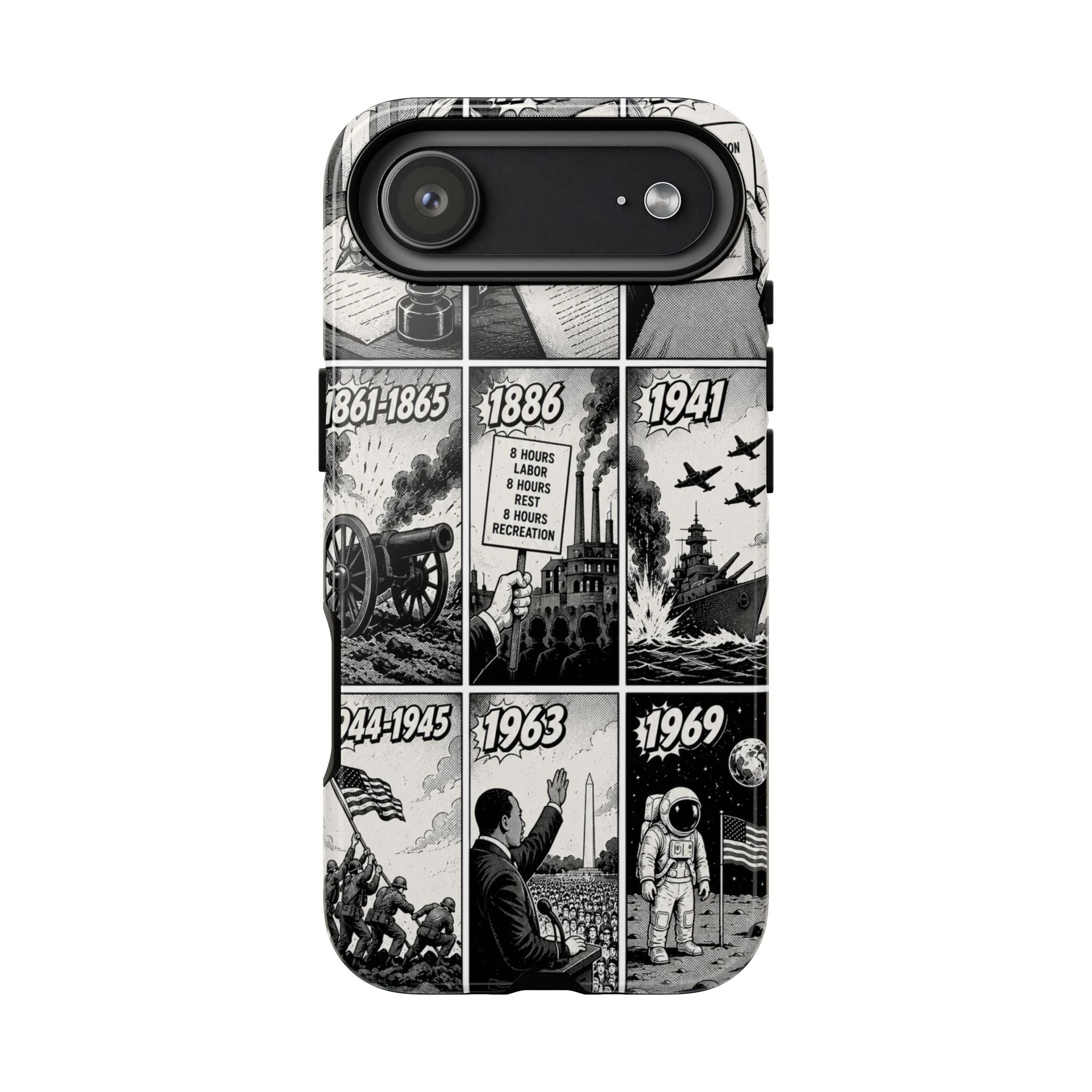 America Through the Ages Comic History Phone Case Printify