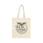 We The People Patriotic Seal Cotton Canvas Tote Bag