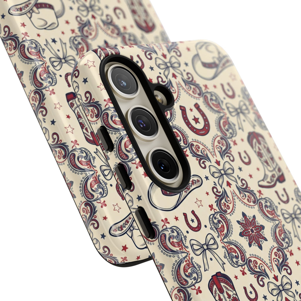 Americana Cowgirl Coquette Phone Case Printify