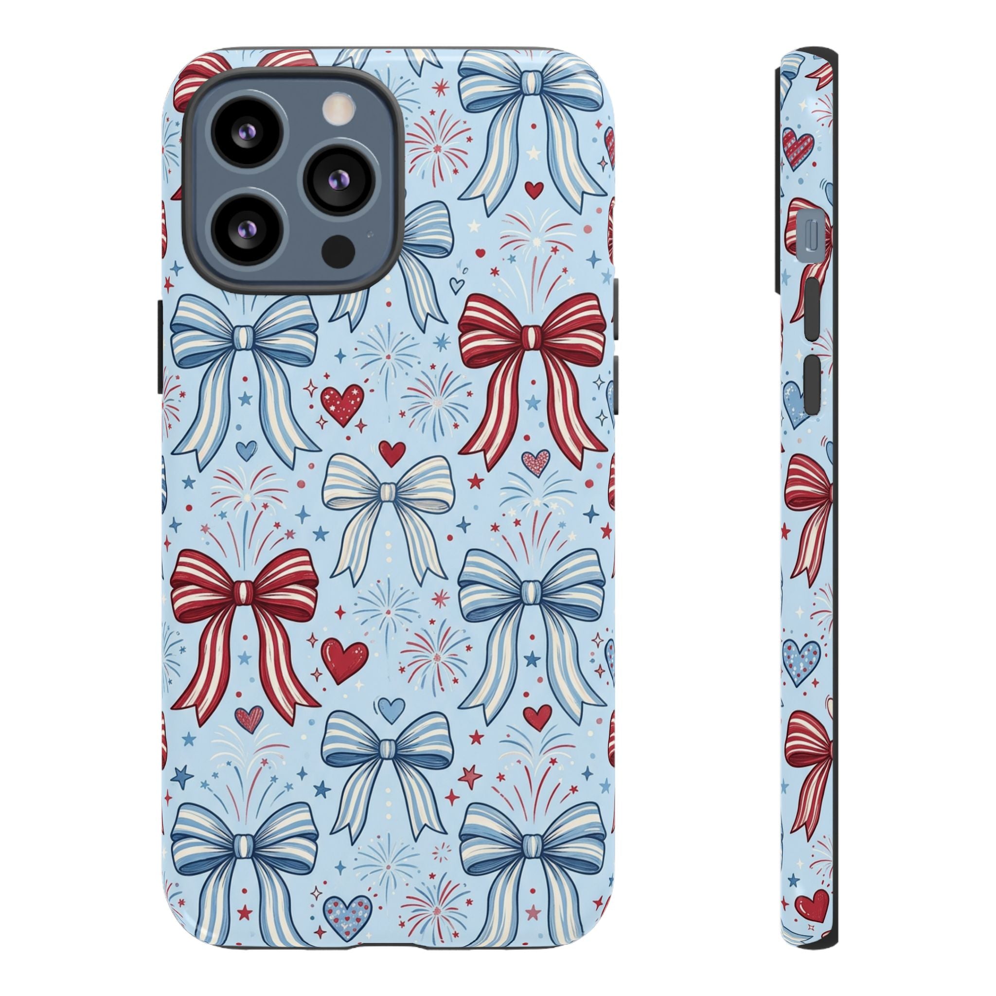Patriotic Coquette Bows & Fireworks Phone Case Printify