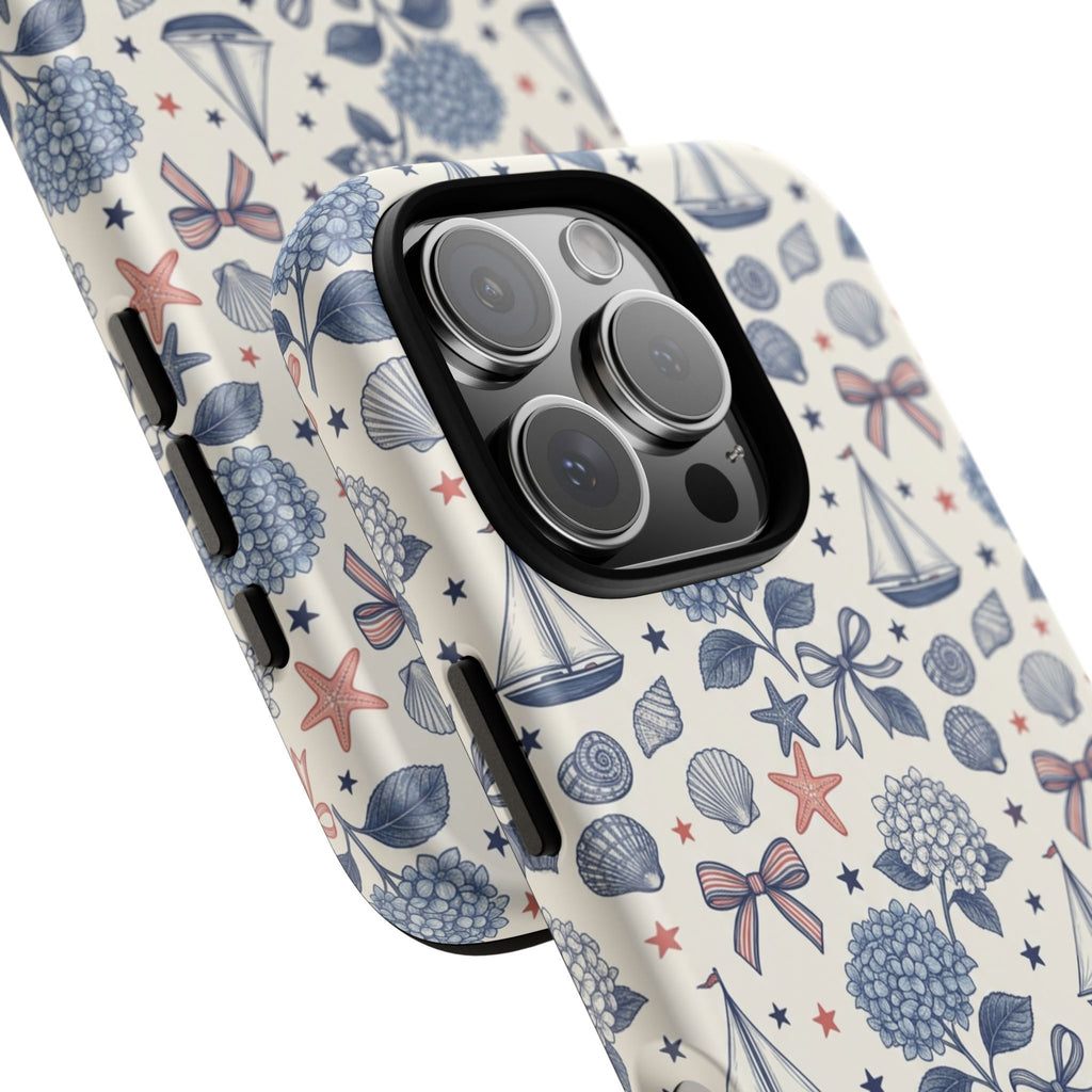 Coastal Americana Hydrangea Phone Case Printify