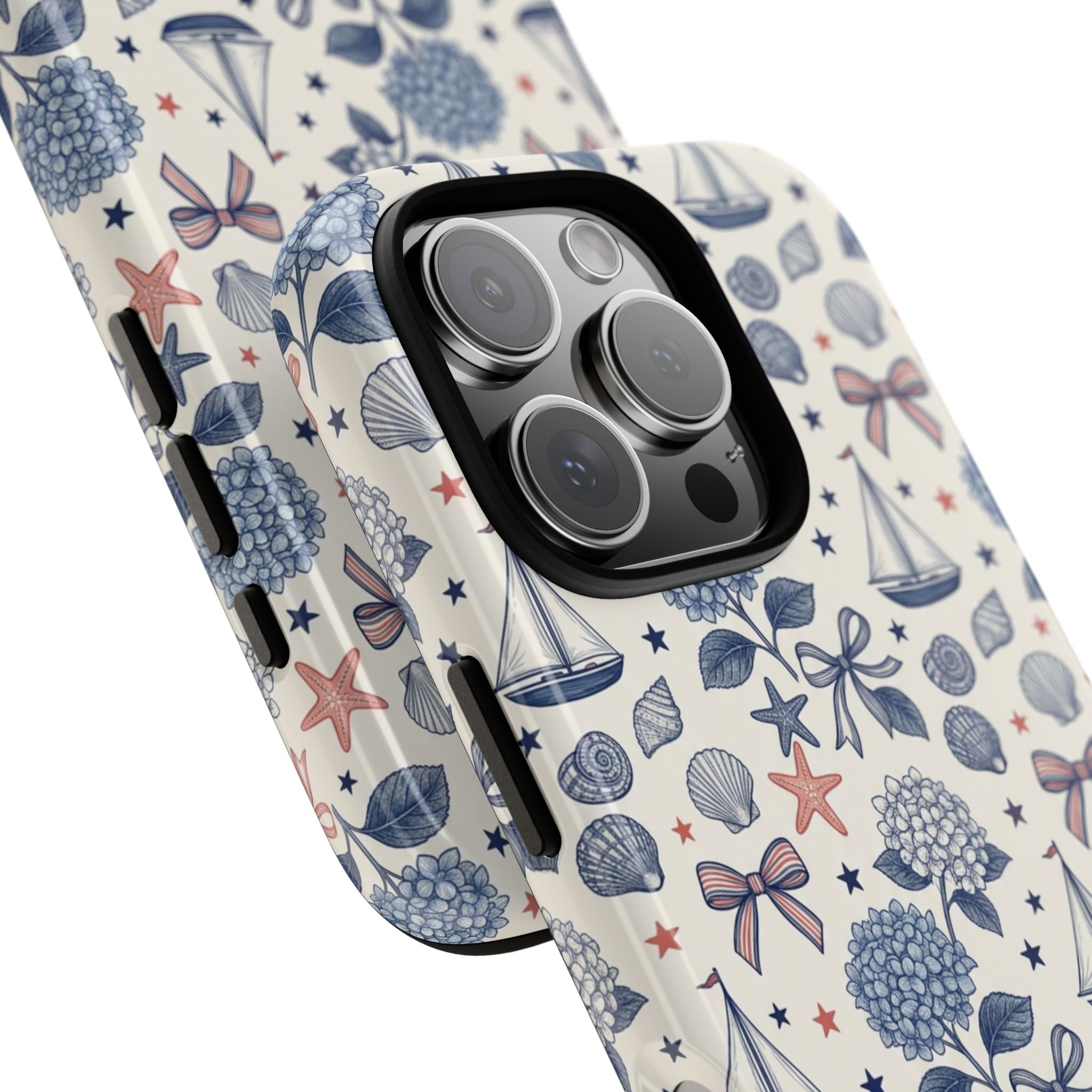 Coastal Americana Hydrangea Phone Case Printify