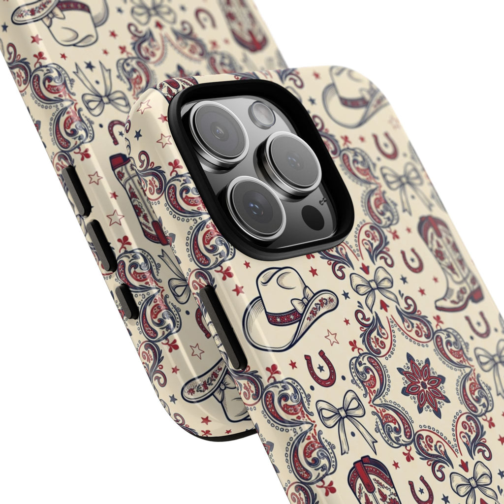 Americana Cowgirl Coquette Phone Case Printify