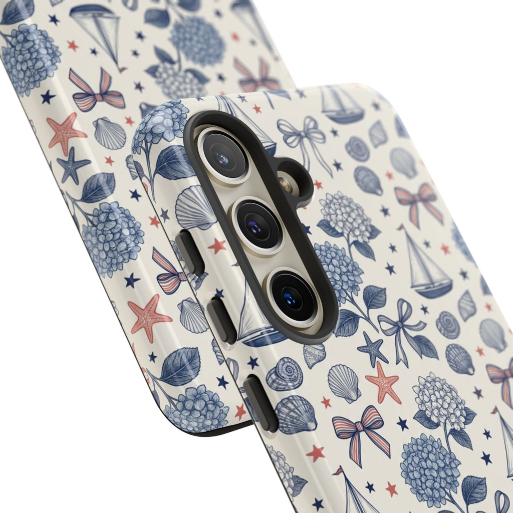 Coastal Americana Hydrangea Phone Case Printify