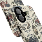 Patriotic Outdoors Phone Case – Bass Fishing & Vintage Americana Case Printify
