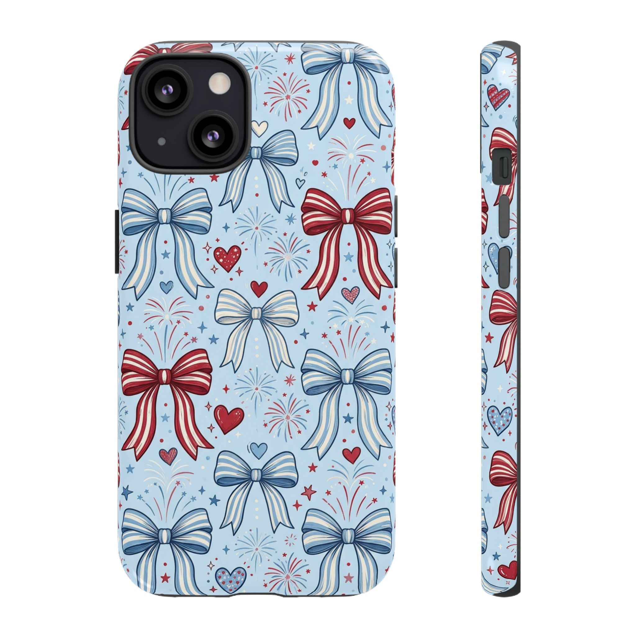 Patriotic Coquette Bows & Fireworks Phone Case Printify