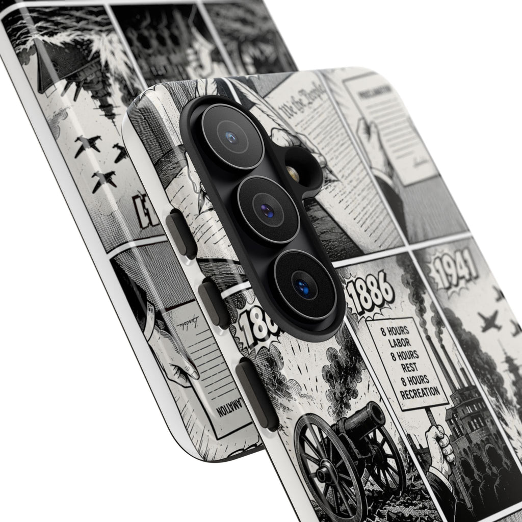 America Through the Ages Comic History Phone Case Printify