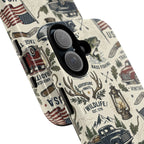 Patriotic Outdoors Phone Case – Bass Fishing & Vintage Americana Case Printify