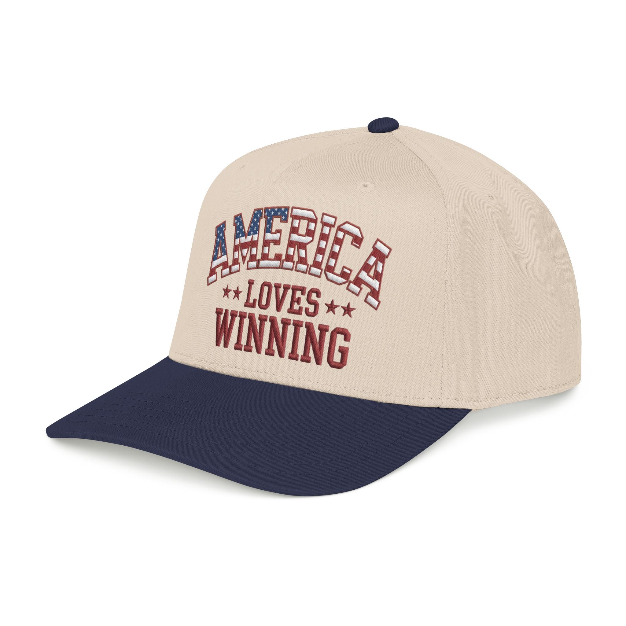 America Loves Winning Patriotic Hat – American Flag Cap