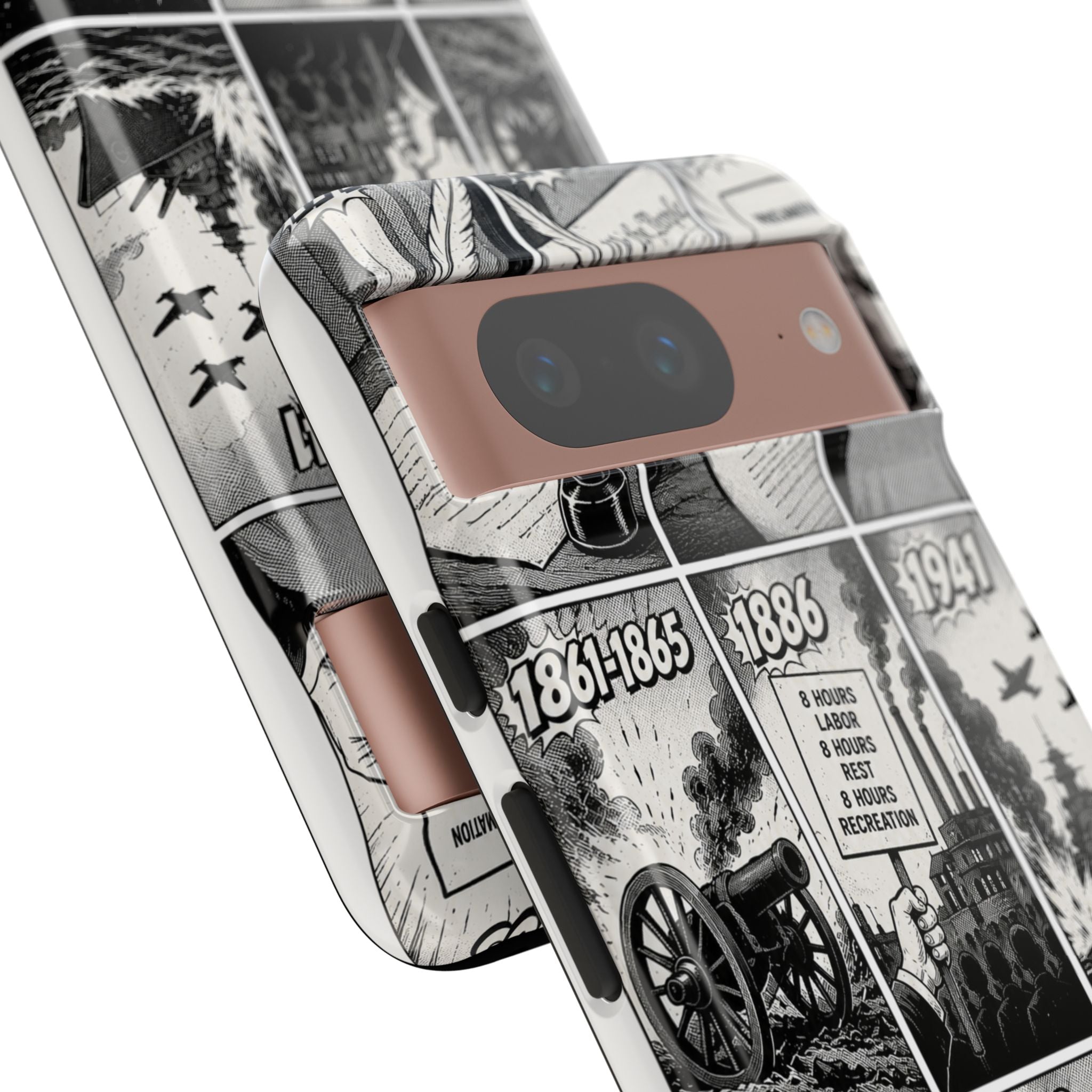 America Through the Ages Comic History Phone Case Printify