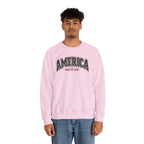 America Athletic Club Crewneck Sweatshirt – Vintage Collegiate Americana Pullover Printify