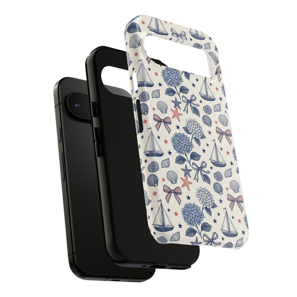 Coastal Americana Hydrangea Phone Case Printify