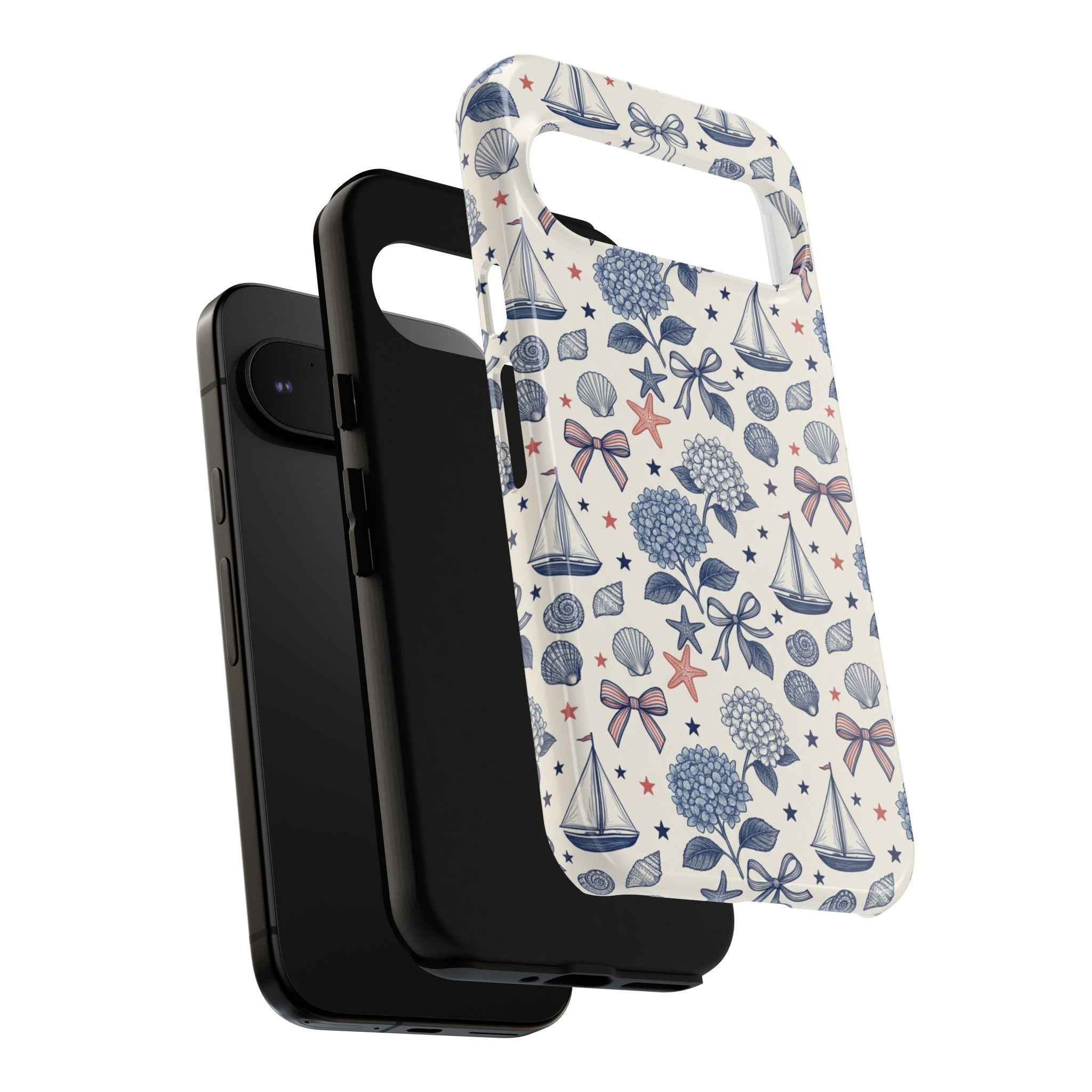 Coastal Americana Hydrangea Phone Case Printify
