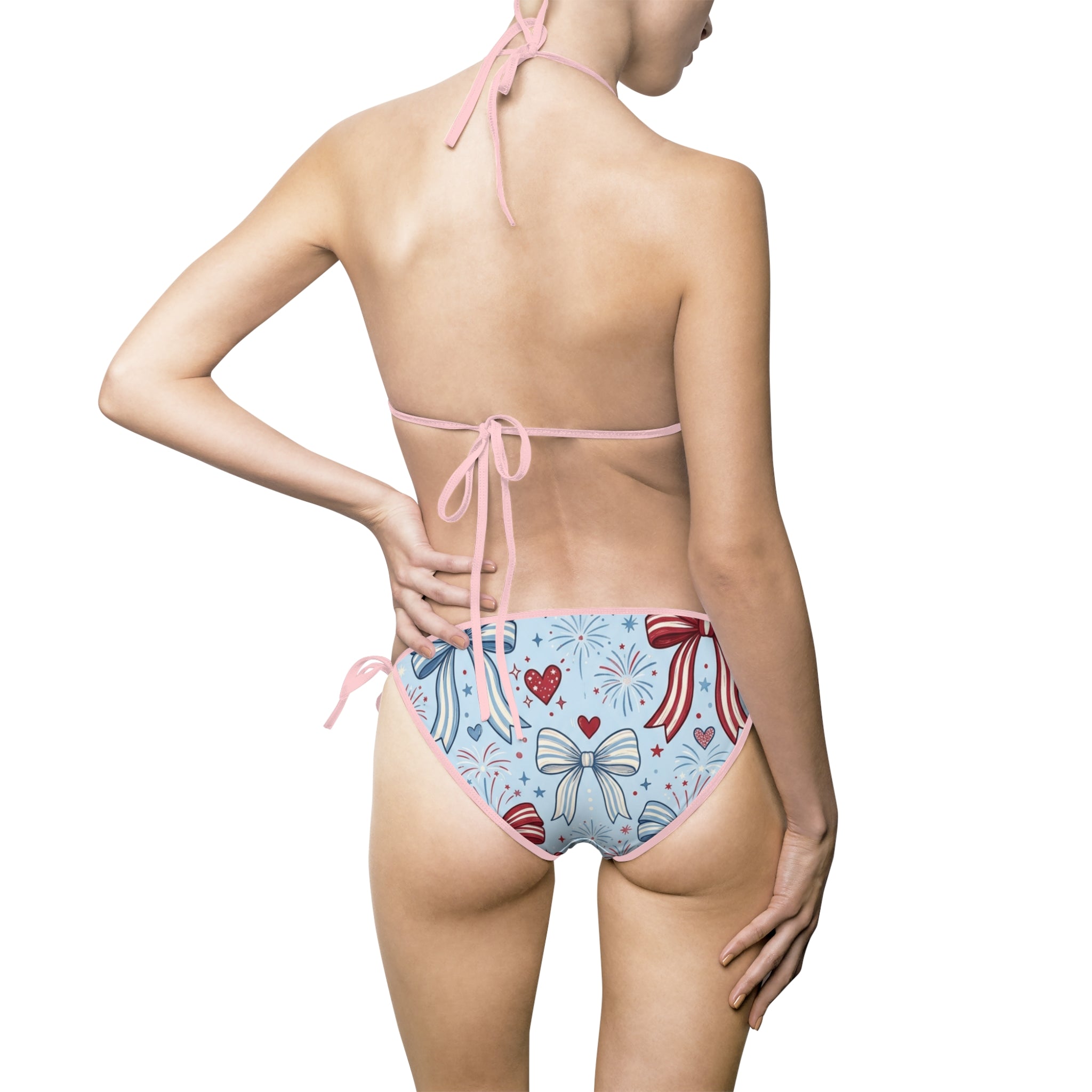 Women's Bikini Swimsuit — Bows & Fireworks Print
