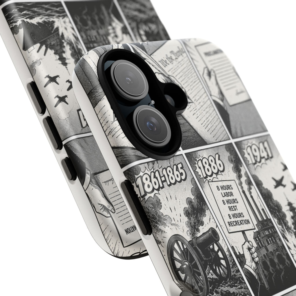 America Through the Ages Comic History Phone Case Printify