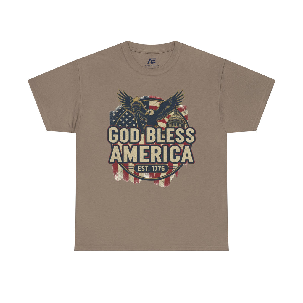 God Bless America 1776 Patriotic T-Shirt – Vintage American Heritage Tee