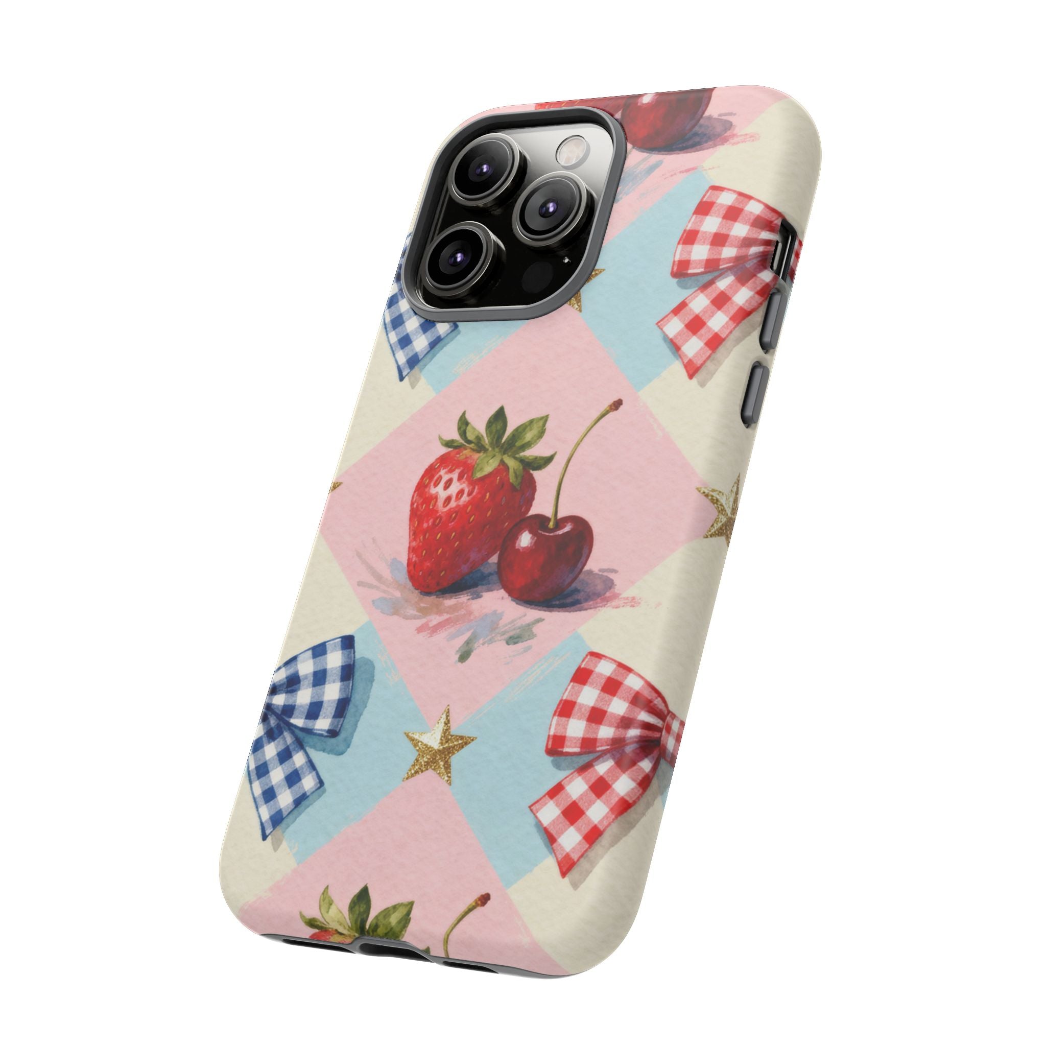 Americana Coquette Cherry Picnic Phone Case Printify