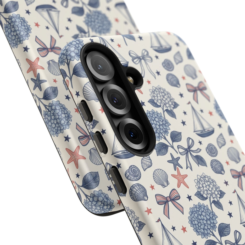Coastal Americana Hydrangea Phone Case Printify