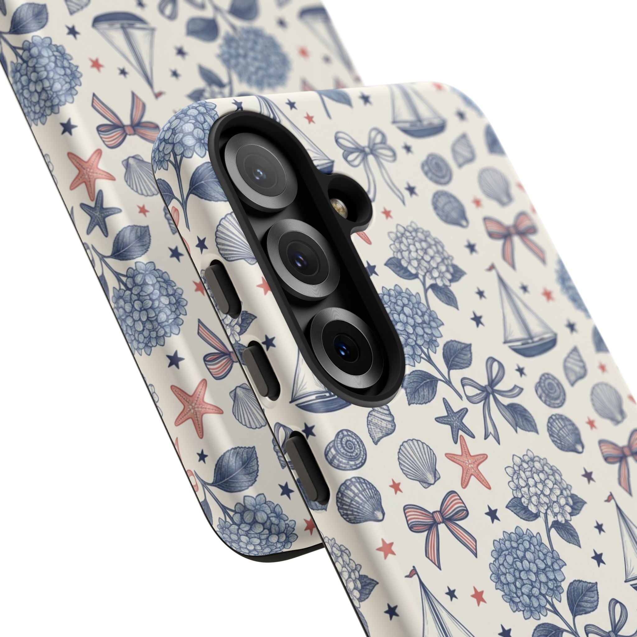 Coastal Americana Hydrangea Phone Case Printify