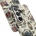 Patriotic Outdoors Phone Case – Bass Fishing & Vintage Americana Case Printify