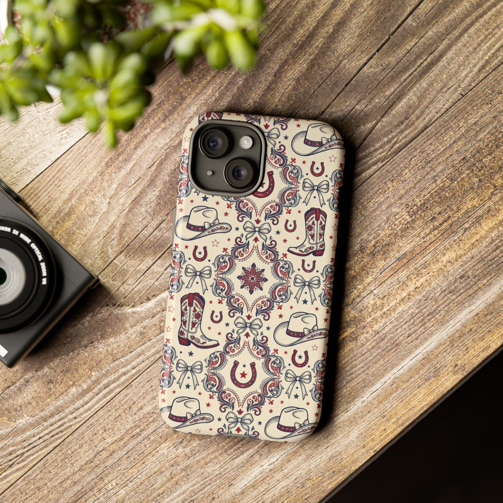 Americana Cowgirl Coquette Phone Case Printify