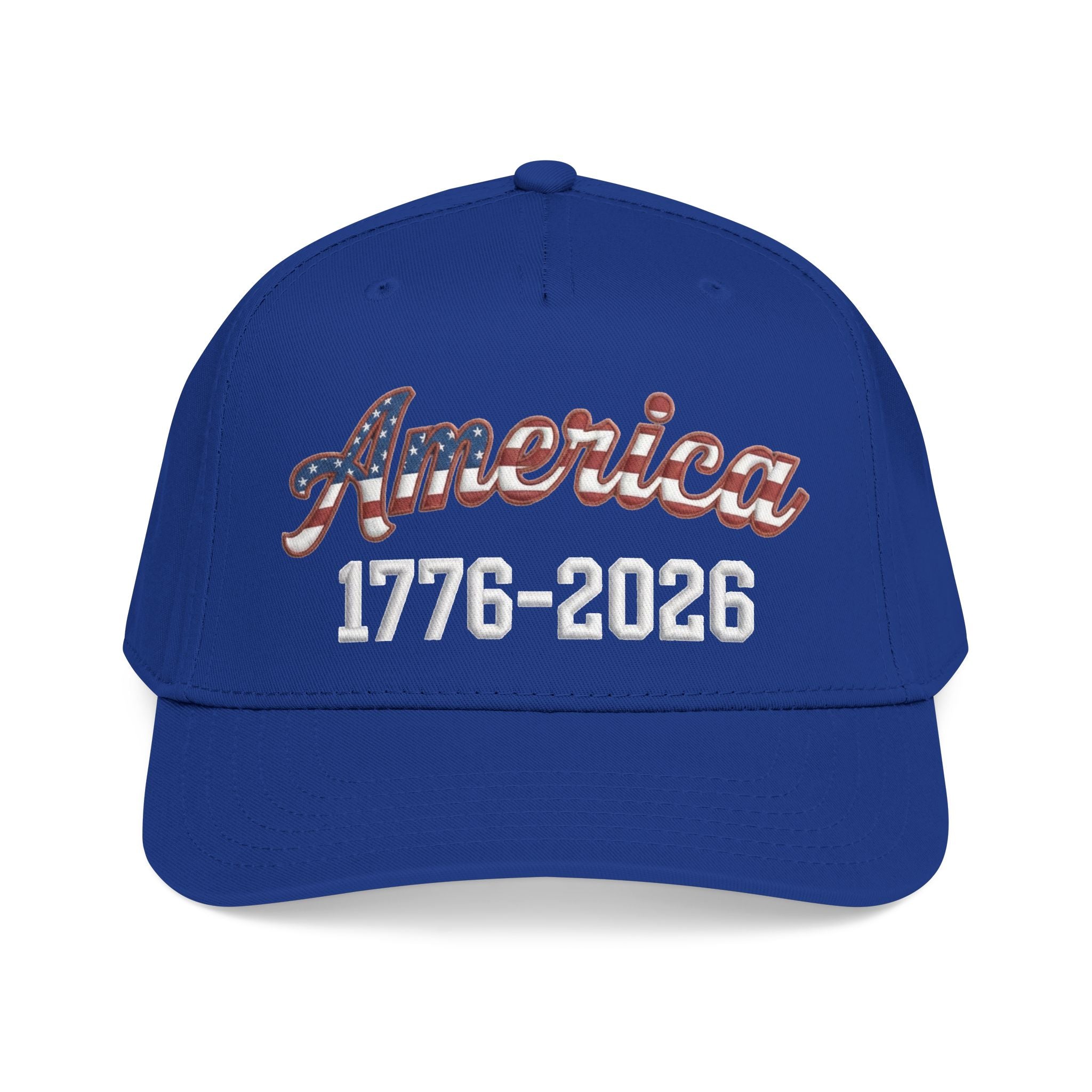 "America 1776–2026" Patriotic Baseball Cap – American Flag Snapback Hat (Dark Colors)