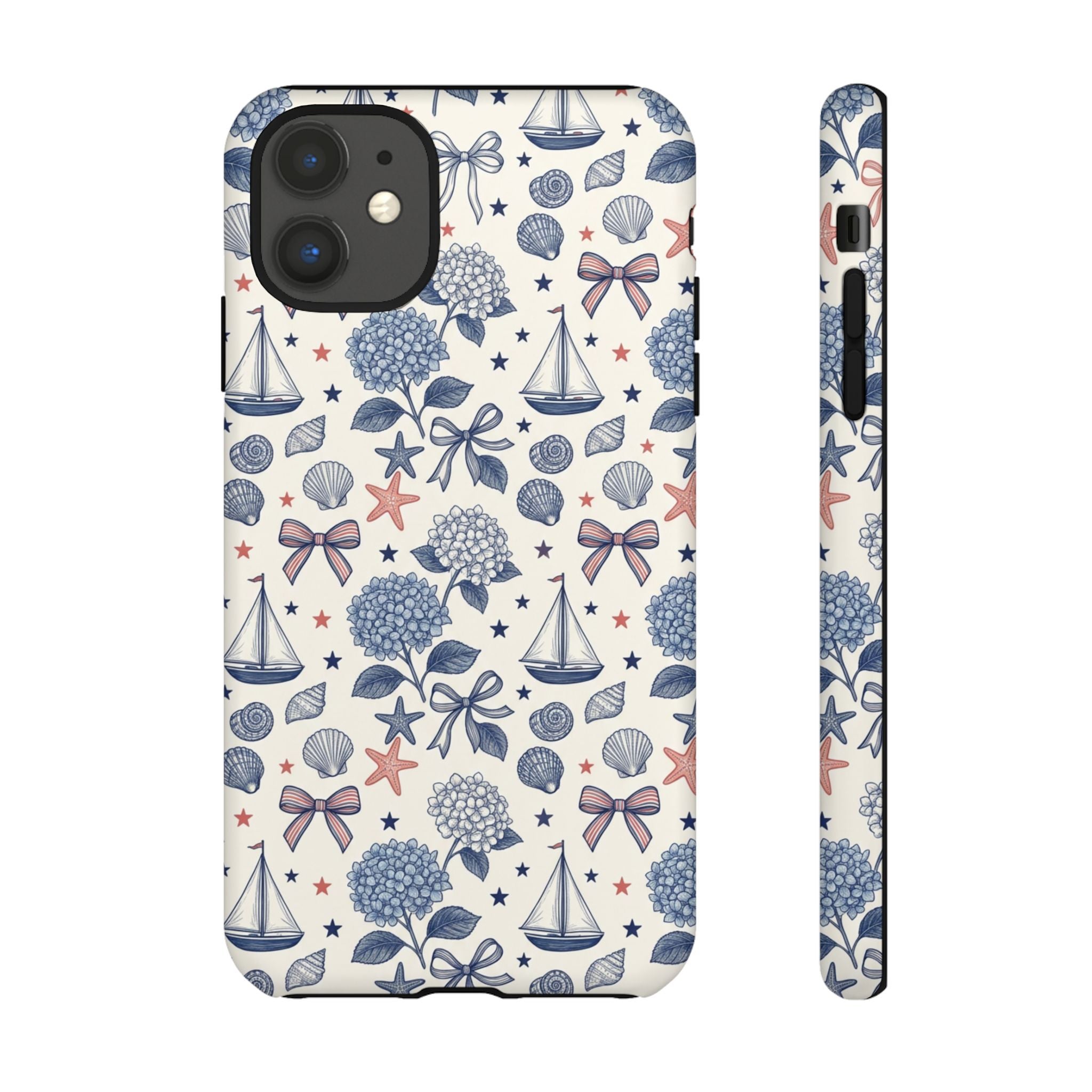 Coastal Americana Hydrangea Phone Case Printify