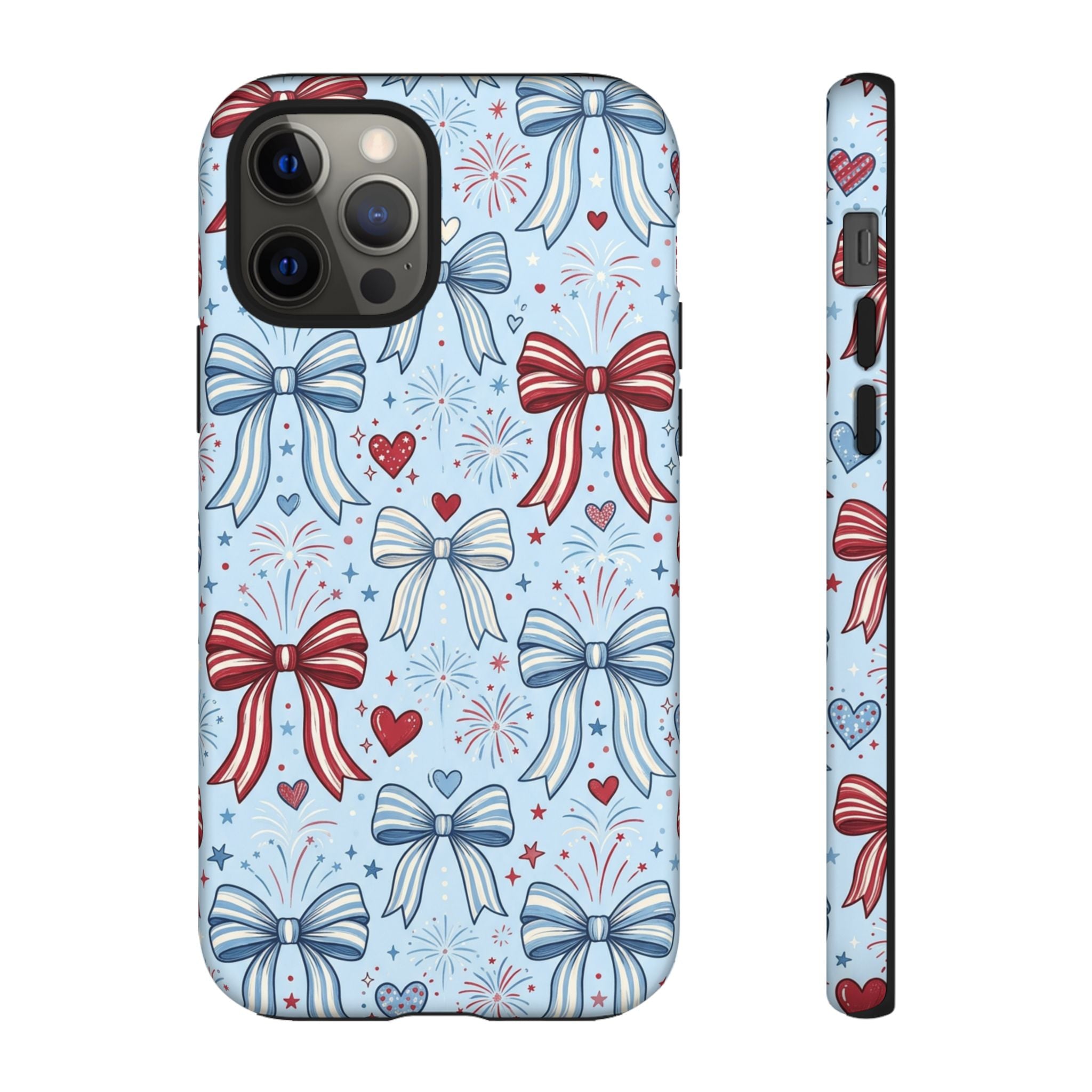 Patriotic Coquette Bows & Fireworks Phone Case Printify