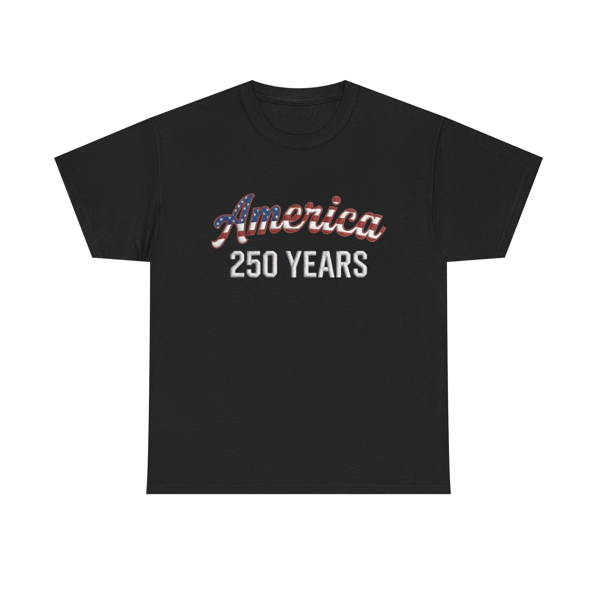 America 250 YEARS Patriotic Unisex Cotton T-Shirt – Gildan 5000 Heavy Tee