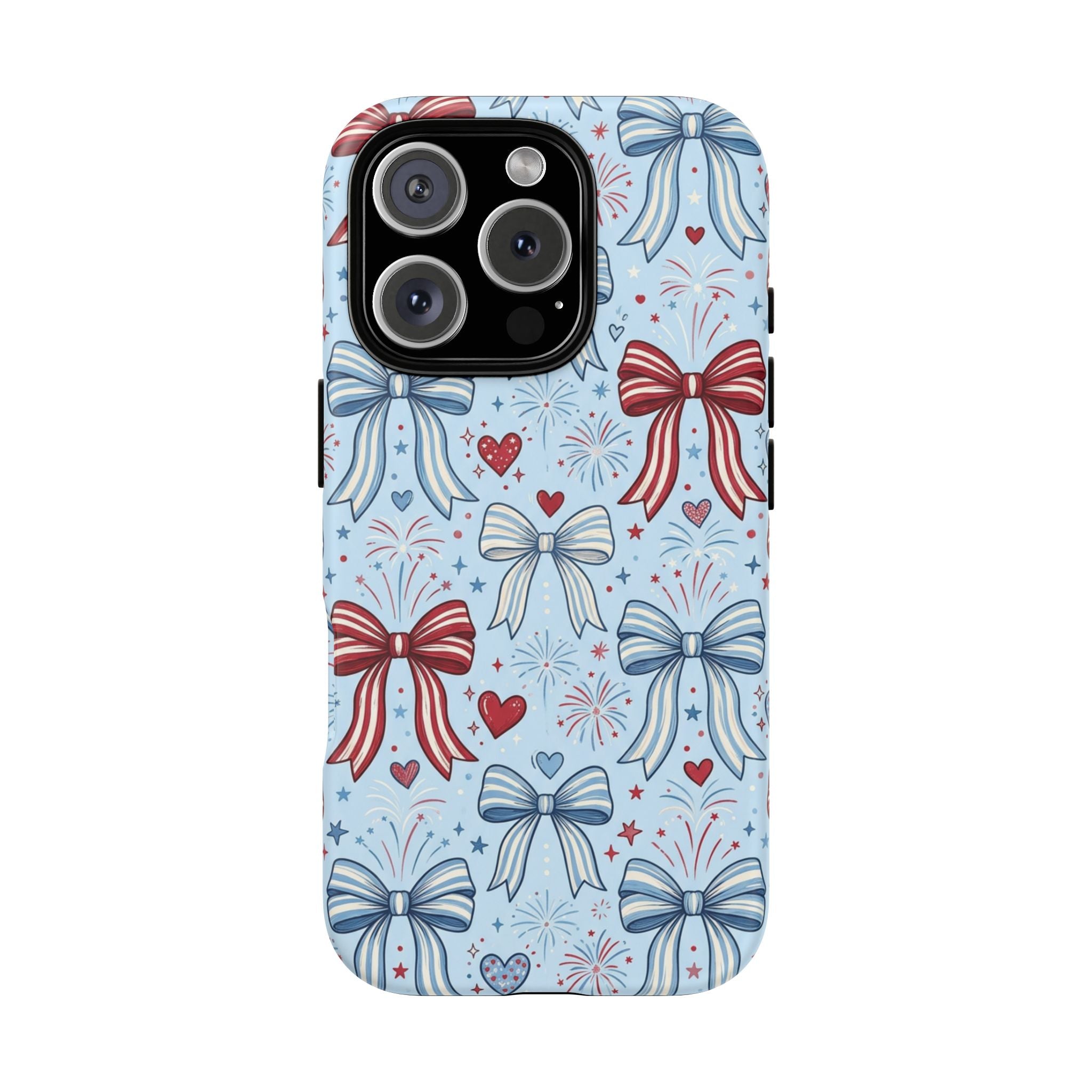 Patriotic Coquette Bows & Fireworks Phone Case Printify