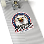 Patriotic Bald Eagle Sticker — Freedom Eagle Kiss-Cut Sticker Printify