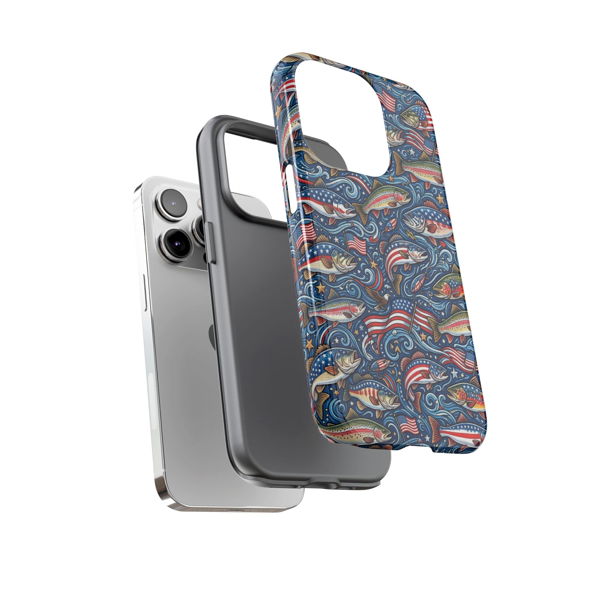 Patriotic Fishing Waters Phone Case Printify