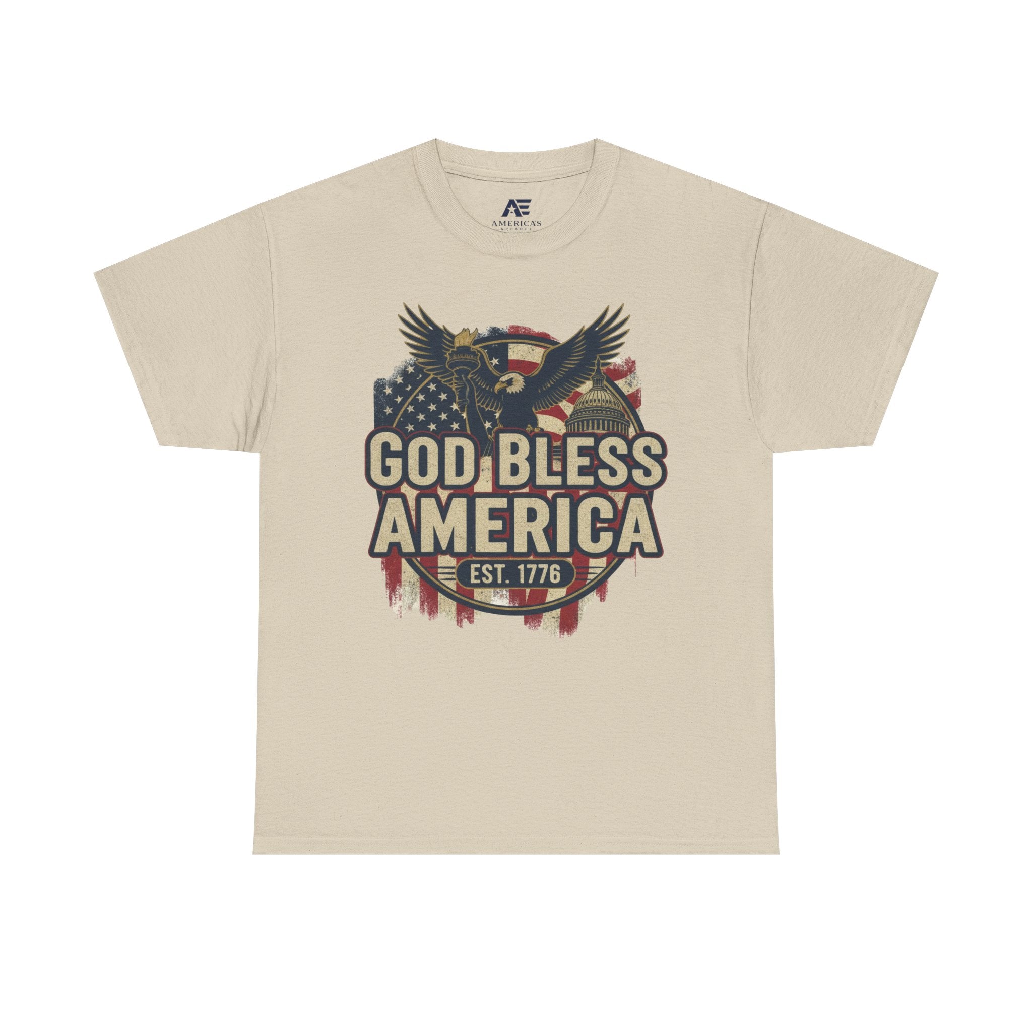 God Bless America 1776 Patriotic T-Shirt – Vintage American Heritage Tee