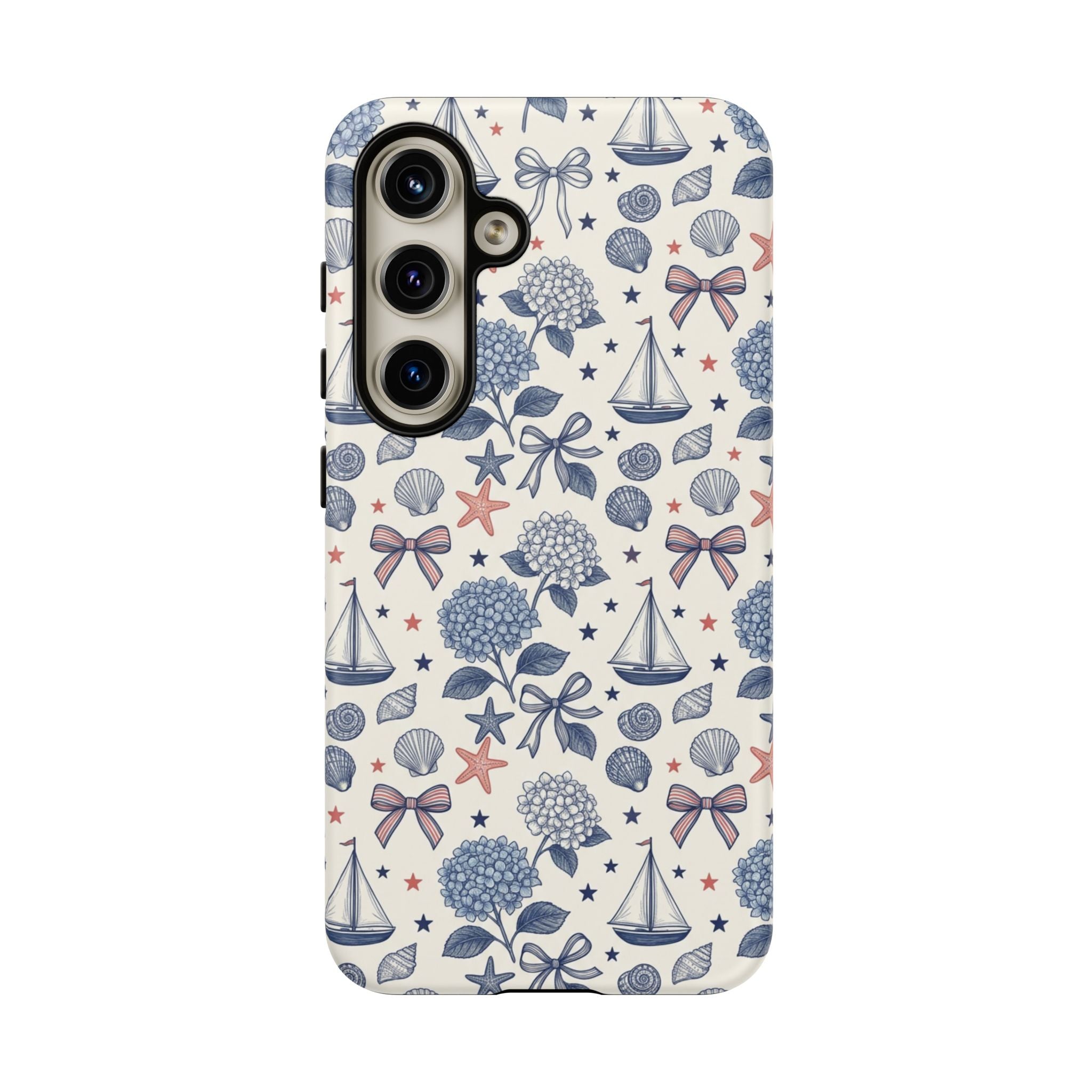 Coastal Americana Hydrangea Phone Case Printify