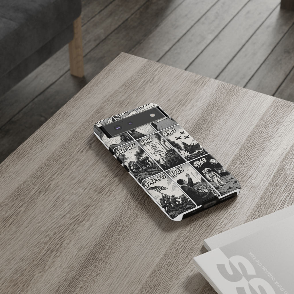 America Through the Ages Comic History Phone Case Printify